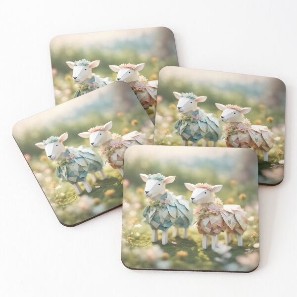 Item preview, Origami Art - Blossom Meadow: Two Cute Sheep designed and sold by ArtfulFolds.
