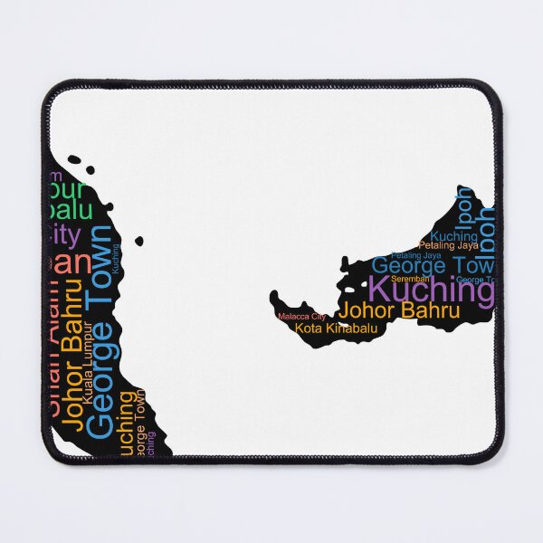 Item preview, Malaysia City Names Word Art designed and sold by TheIconSmith.