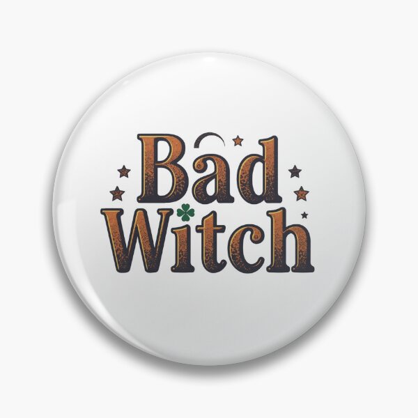 Item preview, Bad Witch Lucky Clover Retro Vintage Halloween Design designed and sold by ViviByPaula.