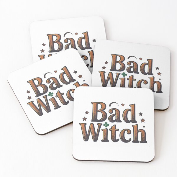 Item preview, Bad Witch Lucky Clover Retro Vintage Halloween Design designed and sold by ViviByPaula.