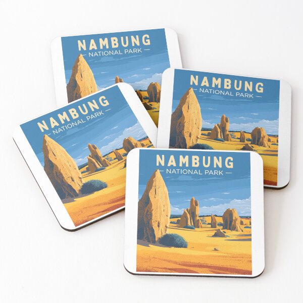 Item preview, Nambung National Park (the Pinnacles Desert) in Western Australia, Vintage Art Travel Landscape designed and sold by MaateoDesign.
