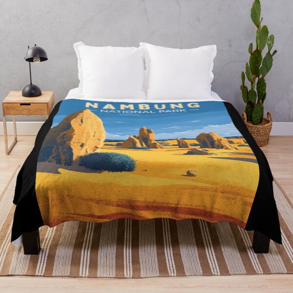 Item preview, Nambung National Park (the Pinnacles Desert) in Western Australia, Vintage Art Travel Landscape designed and sold by MaateoDesign.