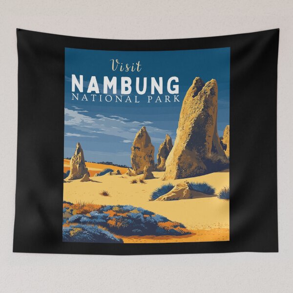 Item preview, Nambung National Park in Western Australia, Vintage Art Travel Landscape designed and sold by MaateoDesign.