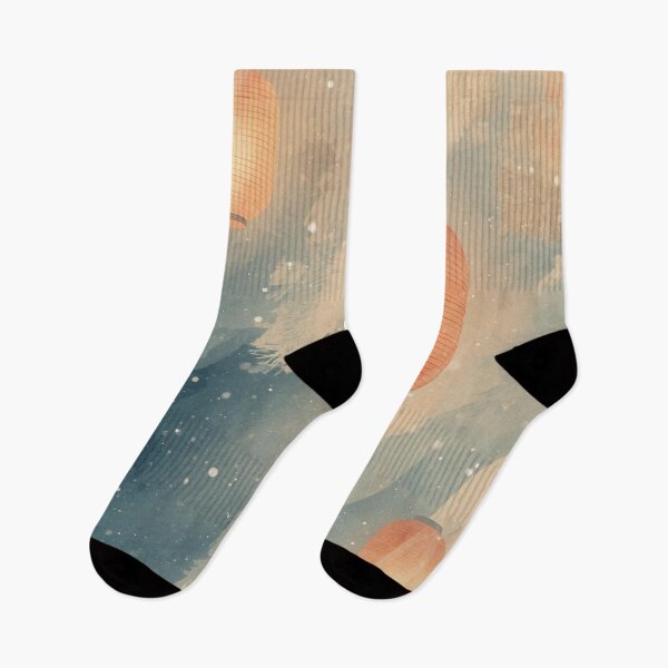 Item preview, Lanterns in the Snow – Ethereal Japanese Ukiyo-e Winter Scene designed and sold by Vandy Fullam.