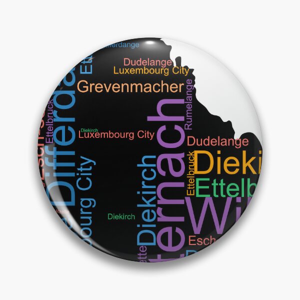 Item preview, Luxembourg City Names Word Art designed and sold by TheIconSmith.