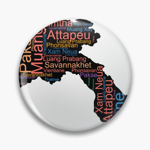 Item preview, Laos City Names Word Art designed and sold by TheIconSmith.