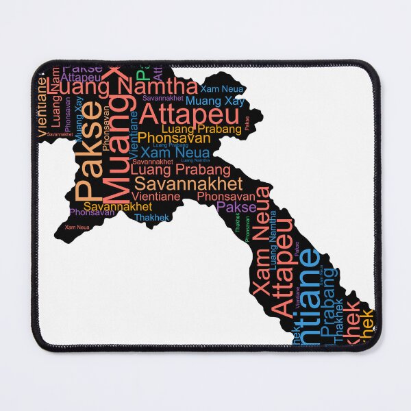 Item preview, Laos City Names Word Art designed and sold by TheIconSmith.