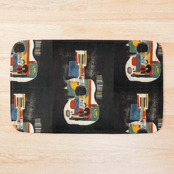 Item preview, Abstract Geometric Guitar Against a Dark Background for a Modern Artistic Composition designed and sold by OlfactoART Studio.