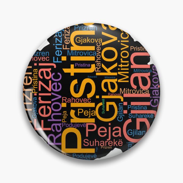 Item preview, Kosovo City Names Word Art designed and sold by TheIconSmith.