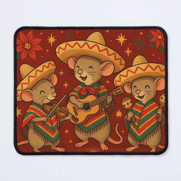 Item preview, Feliz Navidad Mice Band – Mexican Christmas design designed and sold by Meandmyshop.