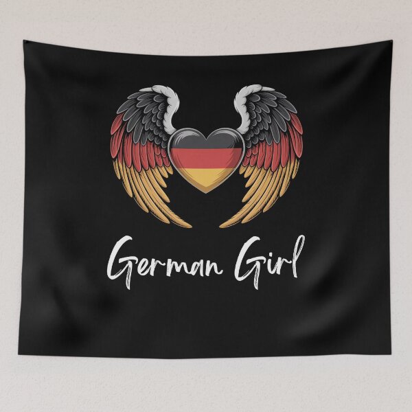 Item preview, German girl Flag Heart with Angel Wings Germany lover designed and sold by snowry.