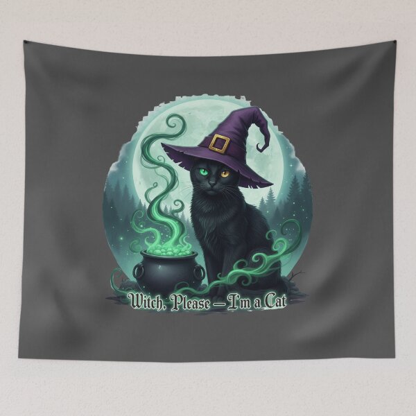 Item preview, Witch Please I’m a Cat Halloween Tee designed and sold by koolandthecat.