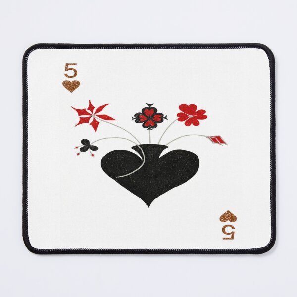 Item preview, Blooming Hearts – The Five of Hearts designed and sold by Ateliê dos Naipes .