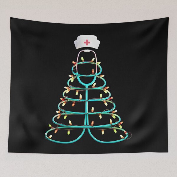 Item preview, Nurse Christmas Tree Stethoscope Nursing NICU RN LPN designed and sold by clothesy7.