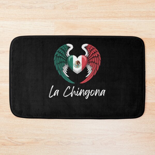 Item preview, La Chingona Mexican Flag Heart with Angel Wings designed and sold by snowry.