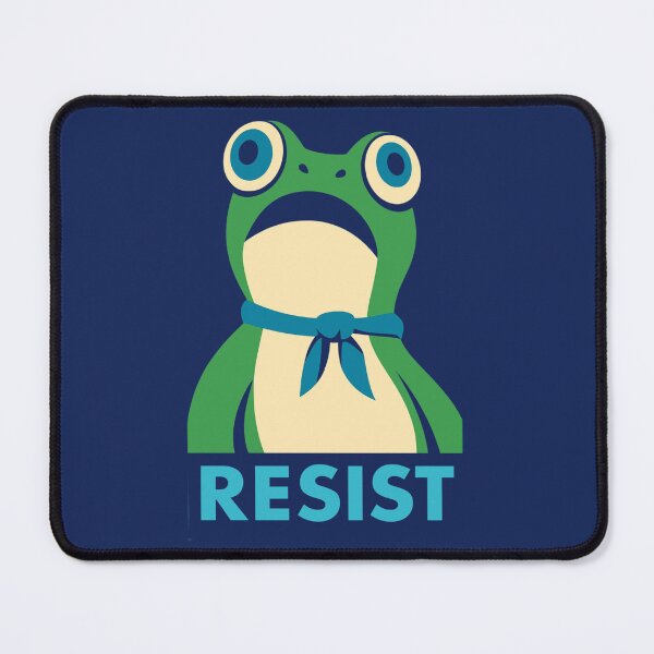 Item preview, Blue Scarf Frog - Resist Poster designed and sold by erbens07.