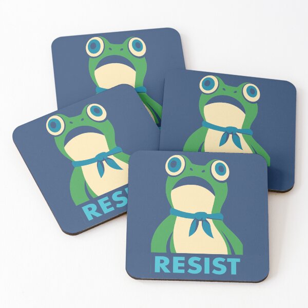 Item preview, Blue Scarf Frog - Resist Poster designed and sold by erbens07.