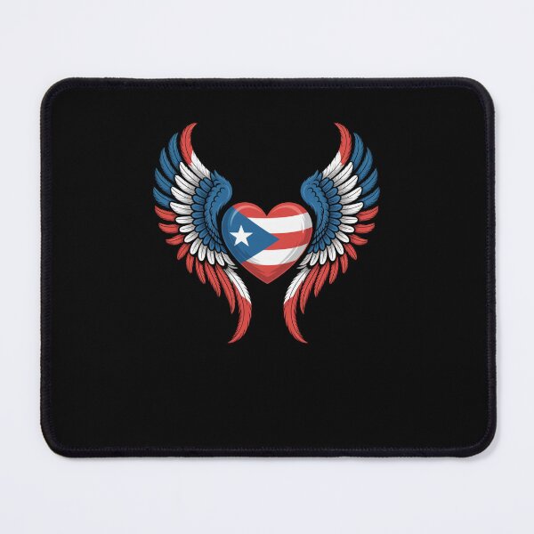 Item preview, Puerto Rican Heart with angel wings Puerto Rican flag designed and sold by snowry.