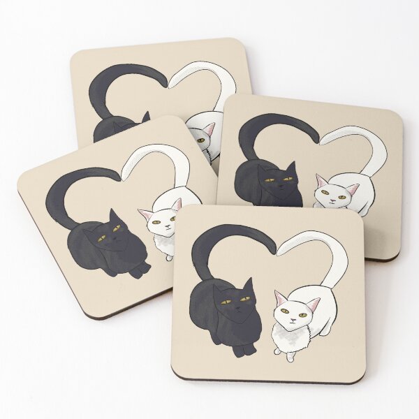 Item preview, Black and White Cats heart designed and sold by creativevandal.