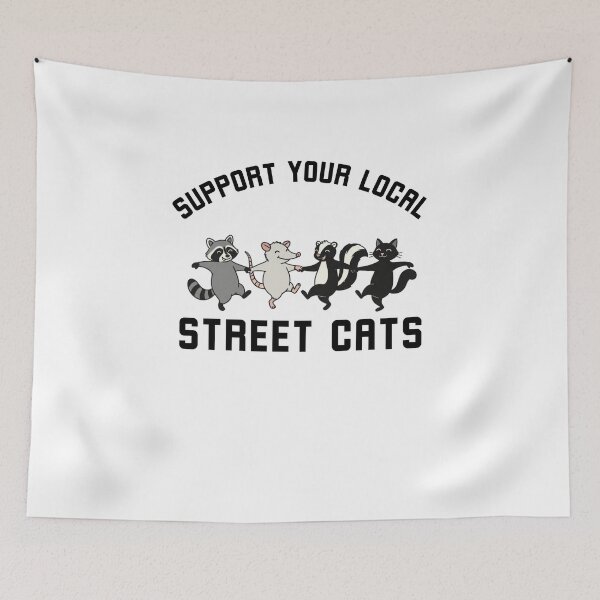 Item preview, Support Your Local Street Cats Raccoon Possum Skunk Cat designed and sold by snowry.