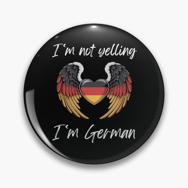 Item preview, I'm not yelling I'm German Flag Heart with Angel Wings designed and sold by snowry.