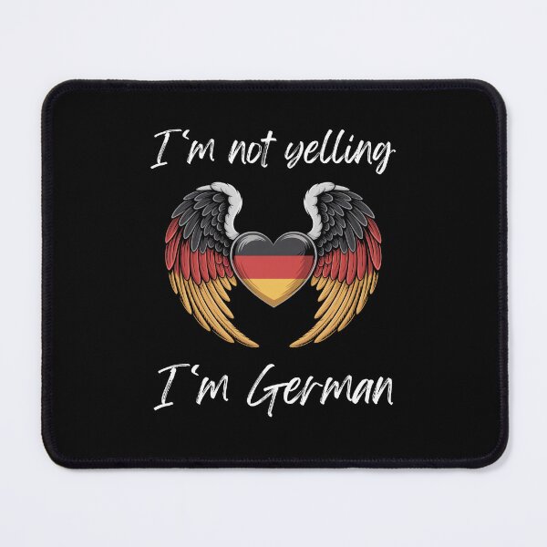 Item preview, I'm not yelling I'm German Flag Heart with Angel Wings designed and sold by snowry.