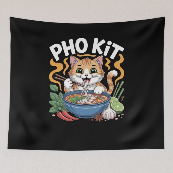 Item preview, Funny Pho kit Cat Pun Vietnamese Noodle Bowl Humor designed and sold by snowry.