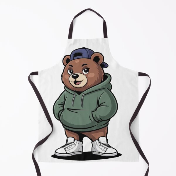 Item preview, Cool Bear in Hoodie and Cap Cartoon designed and sold by PatiMood.