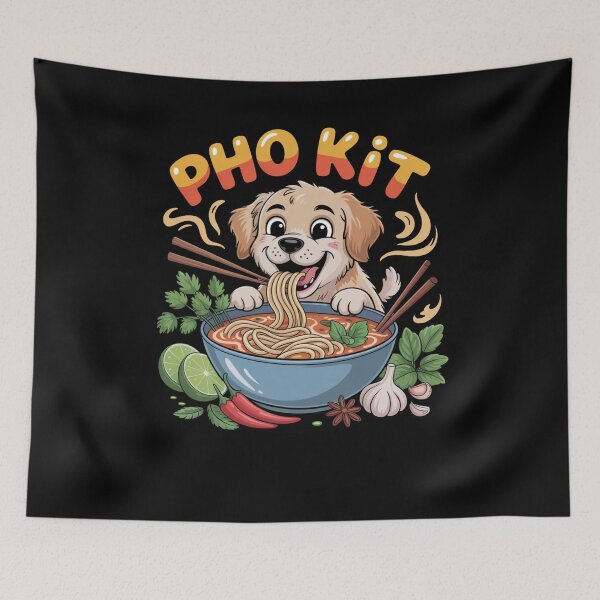Item preview, Funny Pho kit Dog Pun Vietnamese Noodle Bowl Humor designed and sold by snowry.