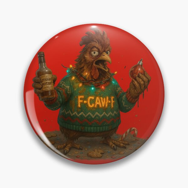 Item preview, F-CAW-F Drunken Christmas Rooster designed and sold by TrendTribeTP.