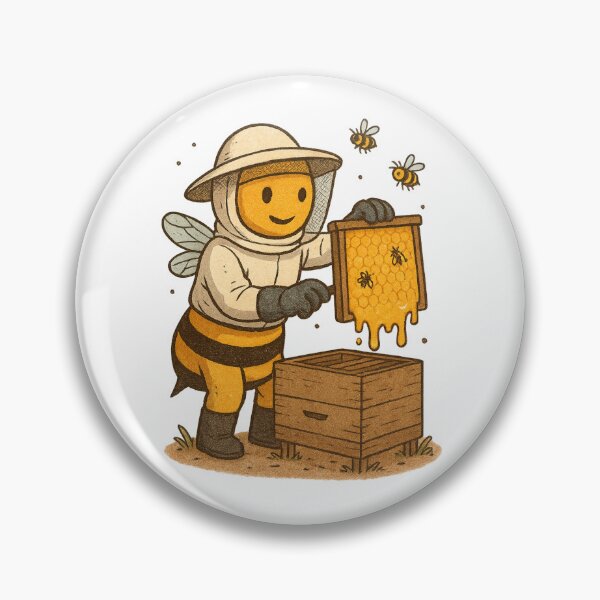 Item preview, The Busy Beekeeping Bee - Beekeeper Art designed and sold by VeryGoodFiber.