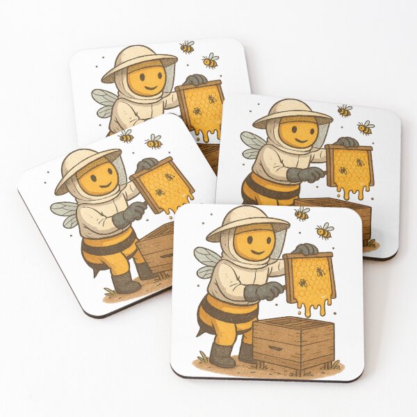 Item preview, The Busy Beekeeping Bee - Beekeeper Art designed and sold by VeryGoodFiber.