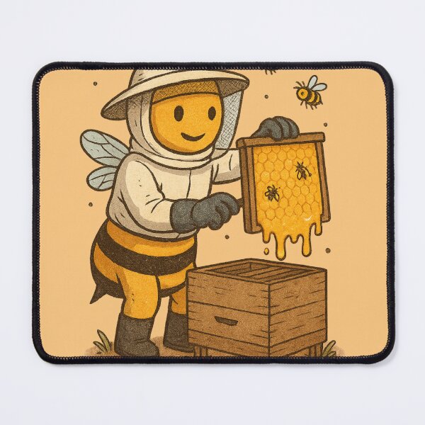 Item preview, The Busy Beekeeping Bee - Beekeeper Art designed and sold by VeryGoodFiber.