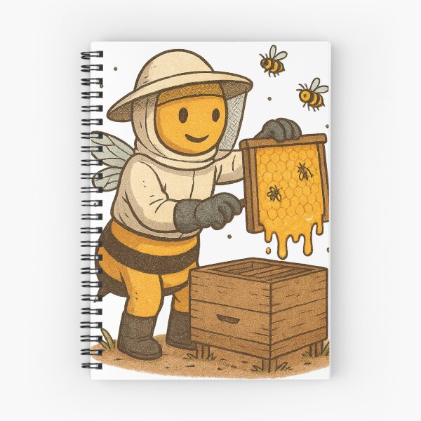Item preview, The Busy Beekeeping Bee - Beekeeper Art designed and sold by VeryGoodFiber.