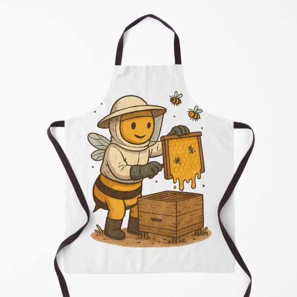 Item preview, The Busy Beekeeping Bee - Beekeeper Art designed and sold by VeryGoodFiber.