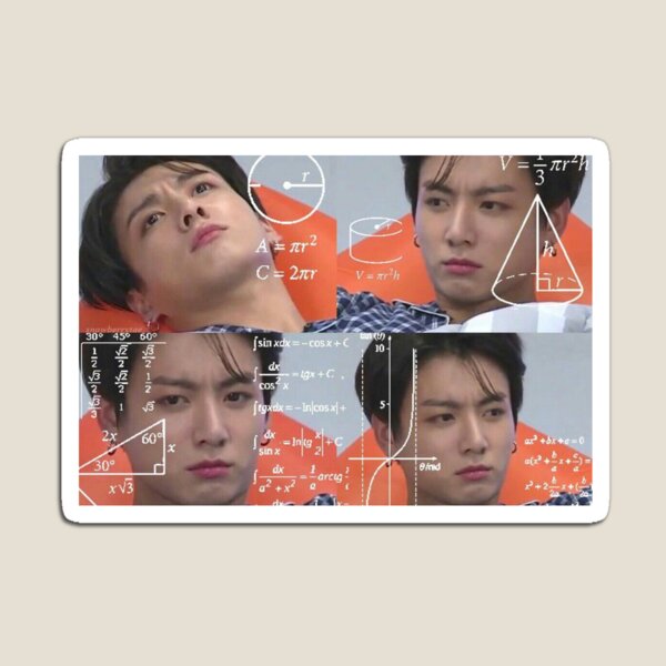 Jungkook Confus Meme Sticker Magnet