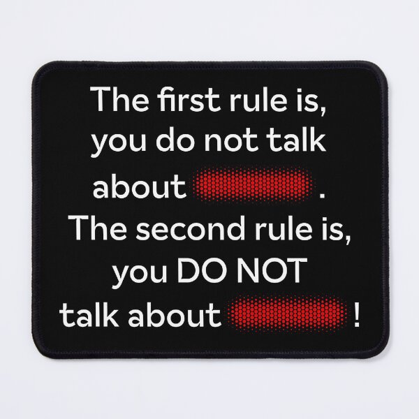 Item preview, The first rule is, you do not talk about [xyz], the second rule is, you DO NOT talk about [xyz] designed and sold by PariSeine.