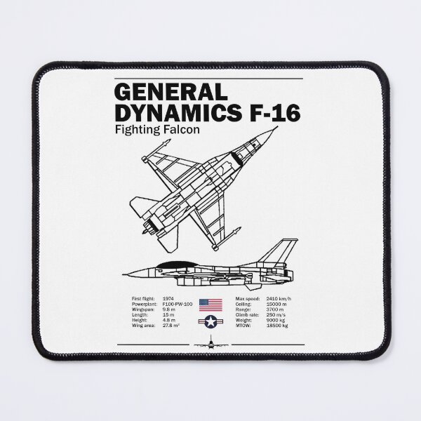 Item preview, General Dynamics F-16 Blueprint Poster designed and sold by Justinian Matieu.