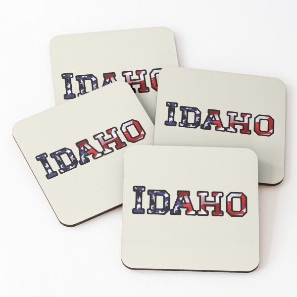Item preview, Idaho USA Flag Typography – Patriotic Stars and Stripes American Pride Design designed and sold by Long Family Gifts.