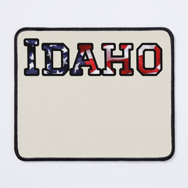 Item preview, Idaho USA Flag Typography – Patriotic Stars and Stripes American Pride Design designed and sold by Long Family Gifts.