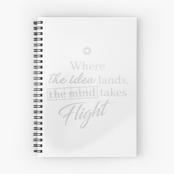 Item preview, WHERE THE IDEA LANDS, THE MIND TAKES FLIGHT-LIGHT GRAY (or WHITE) designed and sold by LIS AND MELIVERSO.
