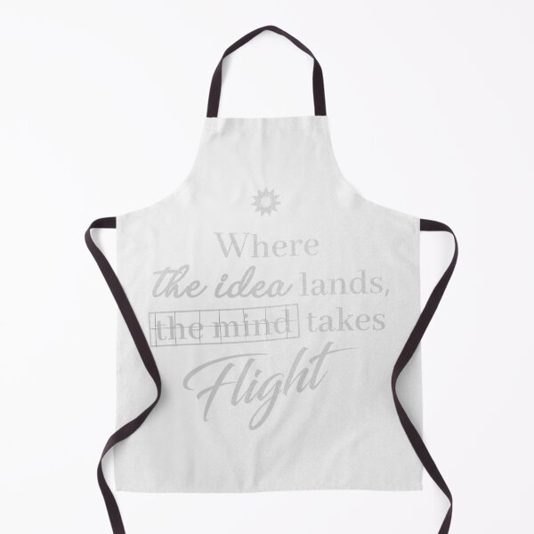 Item preview, WHERE THE IDEA LANDS, THE MIND TAKES FLIGHT-LIGHT GRAY (or WHITE) designed and sold by LIS AND MELIVERSO.