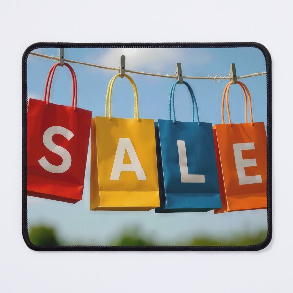 Item preview, Colorful Paper Shopping Bags On a Clothesline designed and sold by Maria Dryfhout.
