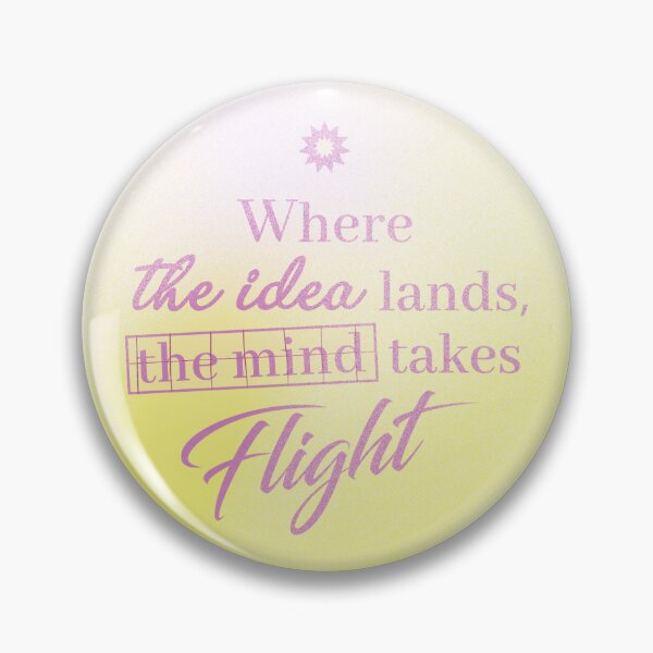Item preview, WHERE THE IDEA LANDS, THE MIND TAKES FLIGHT-YELLOW designed and sold by LIS AND MELIVERSO.