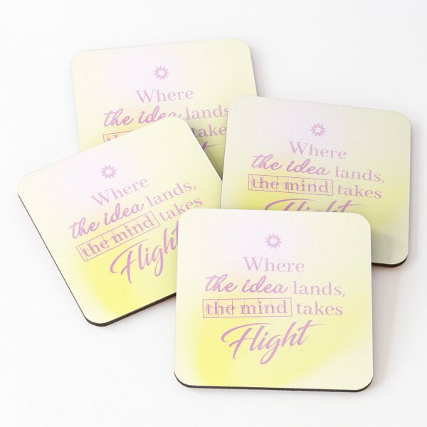 Item preview, WHERE THE IDEA LANDS, THE MIND TAKES FLIGHT-YELLOW designed and sold by LIS AND MELIVERSO.