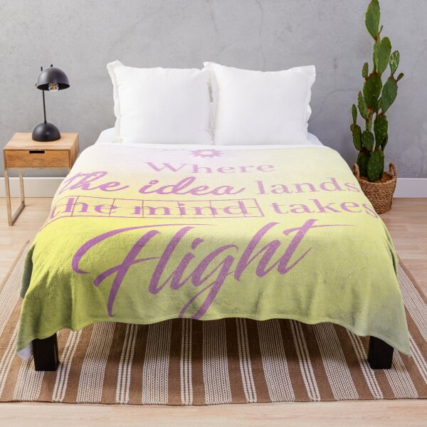 Item preview, WHERE THE IDEA LANDS, THE MIND TAKES FLIGHT-YELLOW designed and sold by LIS AND MELIVERSO.