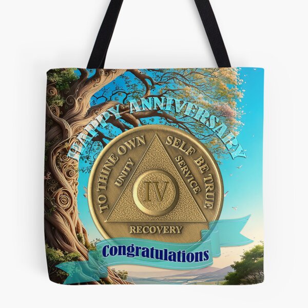 Item preview, 4 Year Coin Recovery Anniversary Tree of Life designed and sold by ApexDesigners.