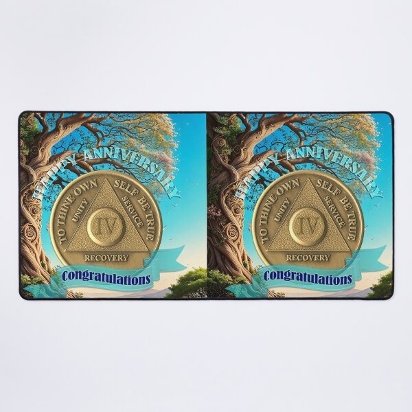 Item preview, 4 Year Coin Recovery Anniversary Tree of Life designed and sold by ApexDesigners.