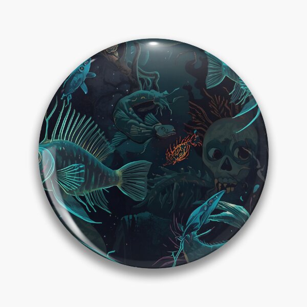 Item preview, Forbidden Depths: Gothic Deep Sea Pattern with Eerie Abyssal Fish and Sunken Treasures designed and sold by MoonlitDoodles1.