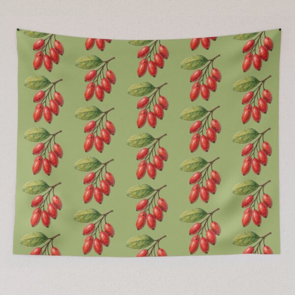 Item preview, A Watercolor Sprig of Vibrant Barberries designed and sold by IraBum.